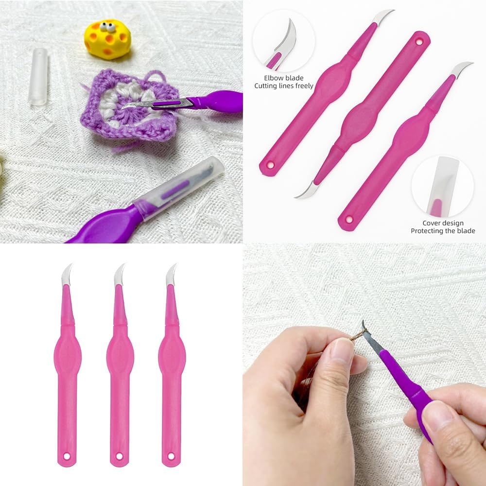 Pink Seam Ripper Ergonomic Grip Thread Stitch Remover Tool Sewing Stitch Cutter Thread Ripper Unpicker Sewing Accessory&Supply for Crafting Notions Quilting Sewing Hem, 5.4-Inch 1PCs