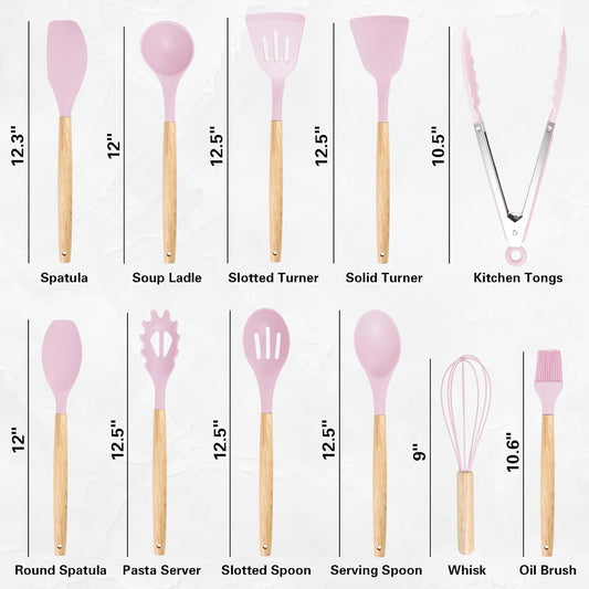 19 PCS Pink Kitchen Cooking Utensils Set Kitchen Tools Set
