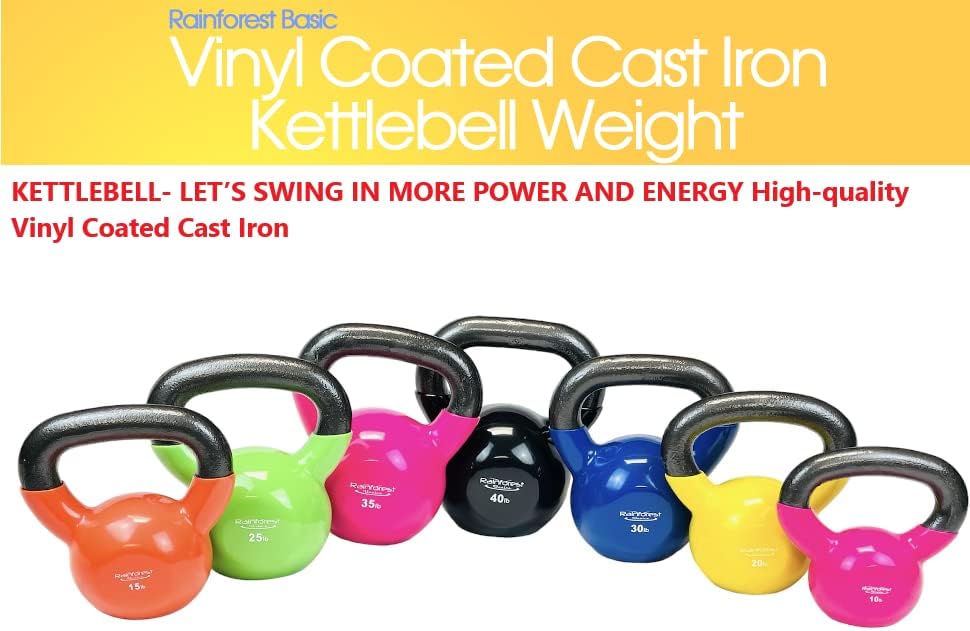 Vinyl Coated Cast Iron Kettlebell Weight