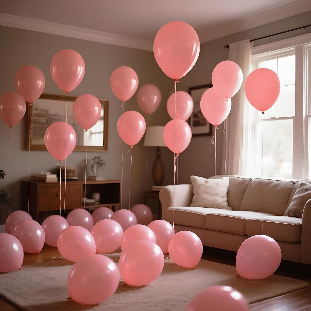 110pcs Dusty Pink Balloon 12 Inch, Brush Pink Latex Balloons for Birthday Party Baby Shower Wedding(with 2 Ribbons).