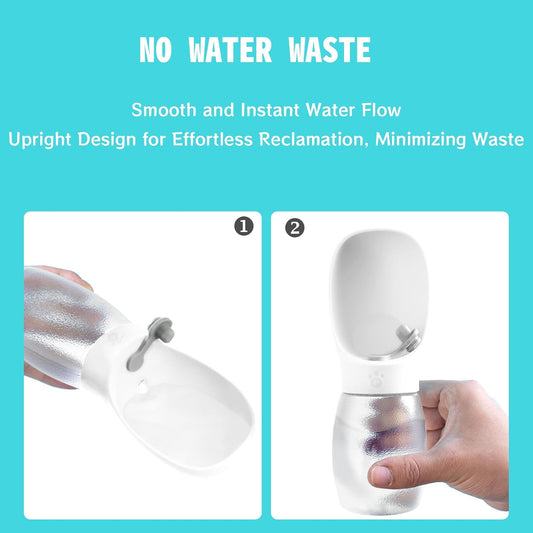Kalimdor Dog Water Bottle,Leak Proof Portable Puppy Water Dispenser with Drinking Feeder, Dog Walking Accessories for Pets Outdoor Walking, Hiking, Travel, Food Grade Plastic