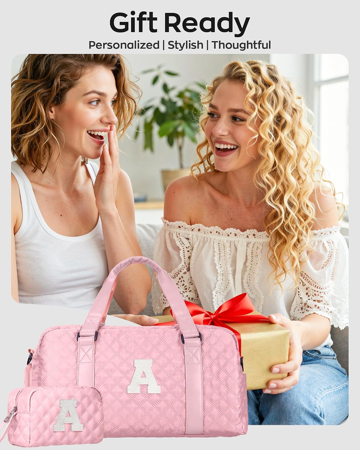 Initial Gifts for 8 9 10 11 12 Year Old Girl, Duffle Travel Bag Kids Teens