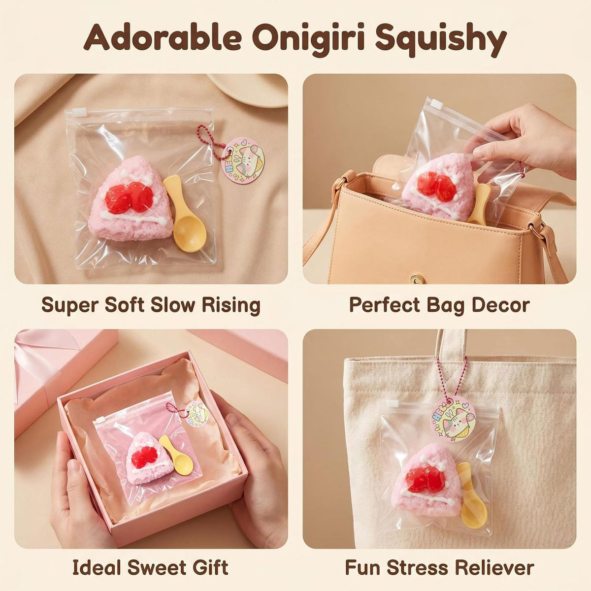 Strawberry Cake Taba Squishy Toy, Pink Fidget Slow Rising Squishy, Stress Relief Silicone Gift for Adults