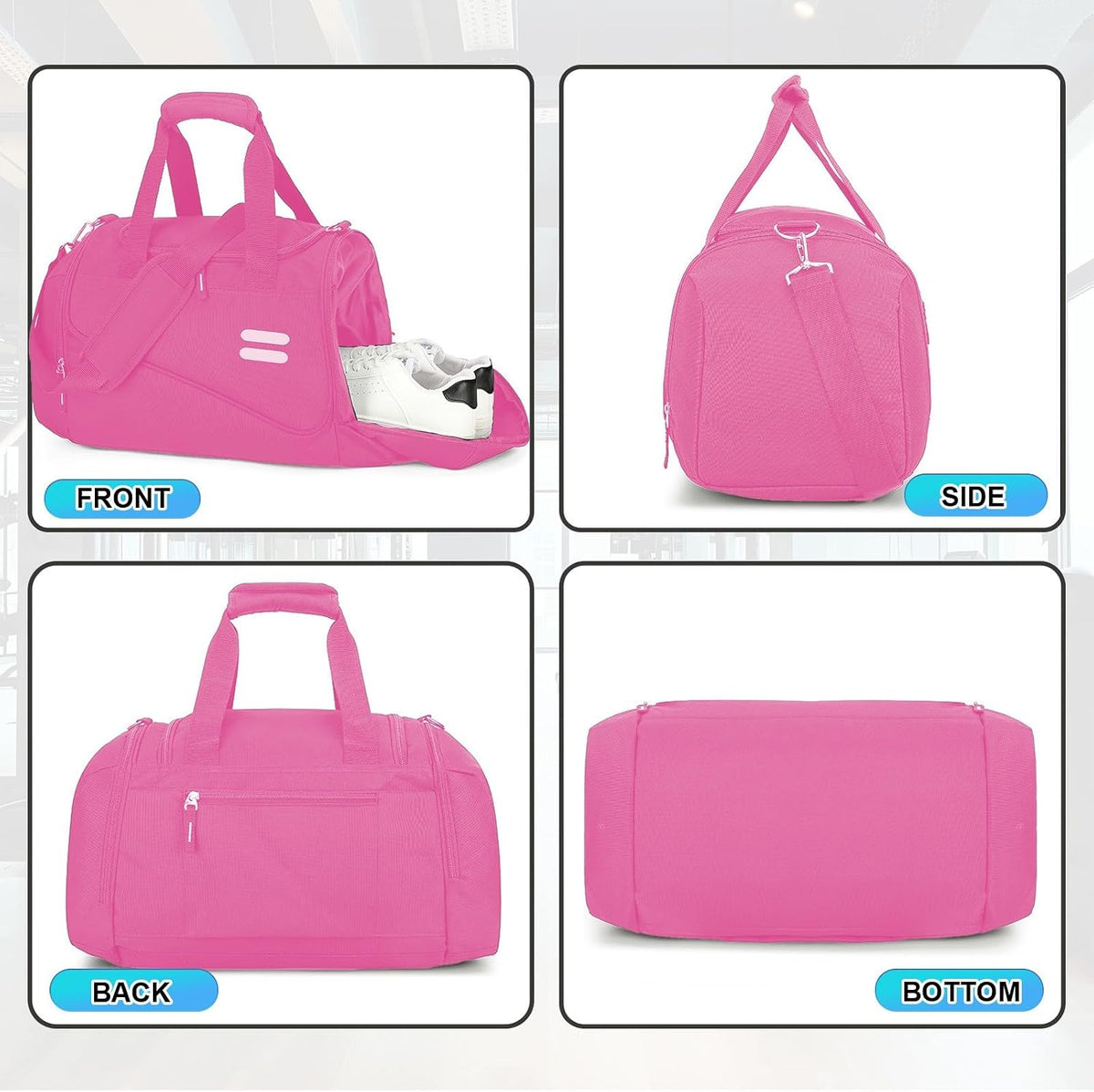 Gym Bag for Men & Women - 30L Duffle Bags with Shoe Compartment