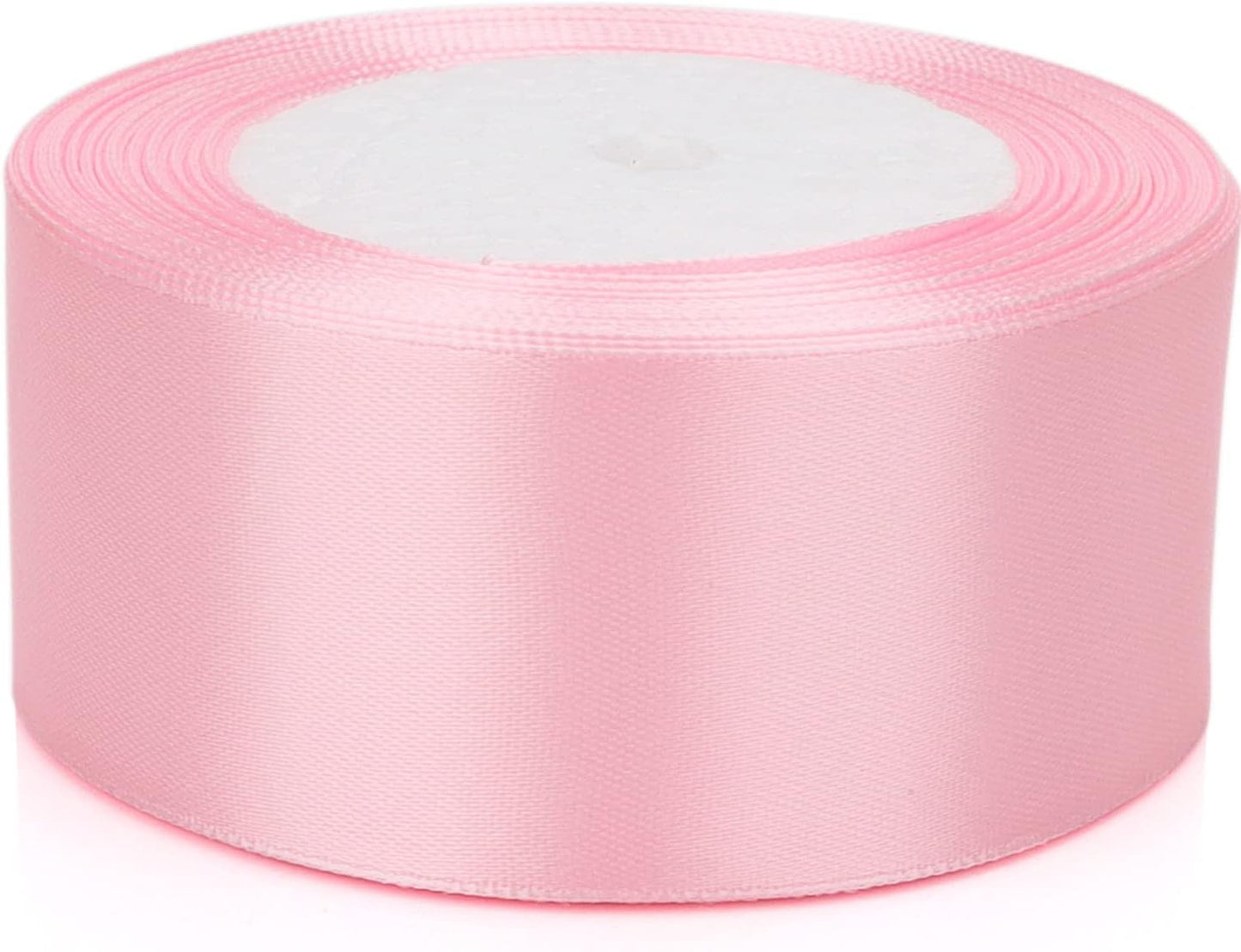 25 Yards 1-1/2 inches Wide Satin Ribbon Suitable for Wedding, Party and Gift Box Packaging Ribbon (Pale Pink, 1-1/2")