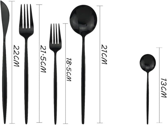 5/20/30/40/50/60 Piece Pink Gold Stainless Steel Silverware Set Portuguese Matte Flatware Set Tea Spoon(Pink Silver,1Set-5Pcs)