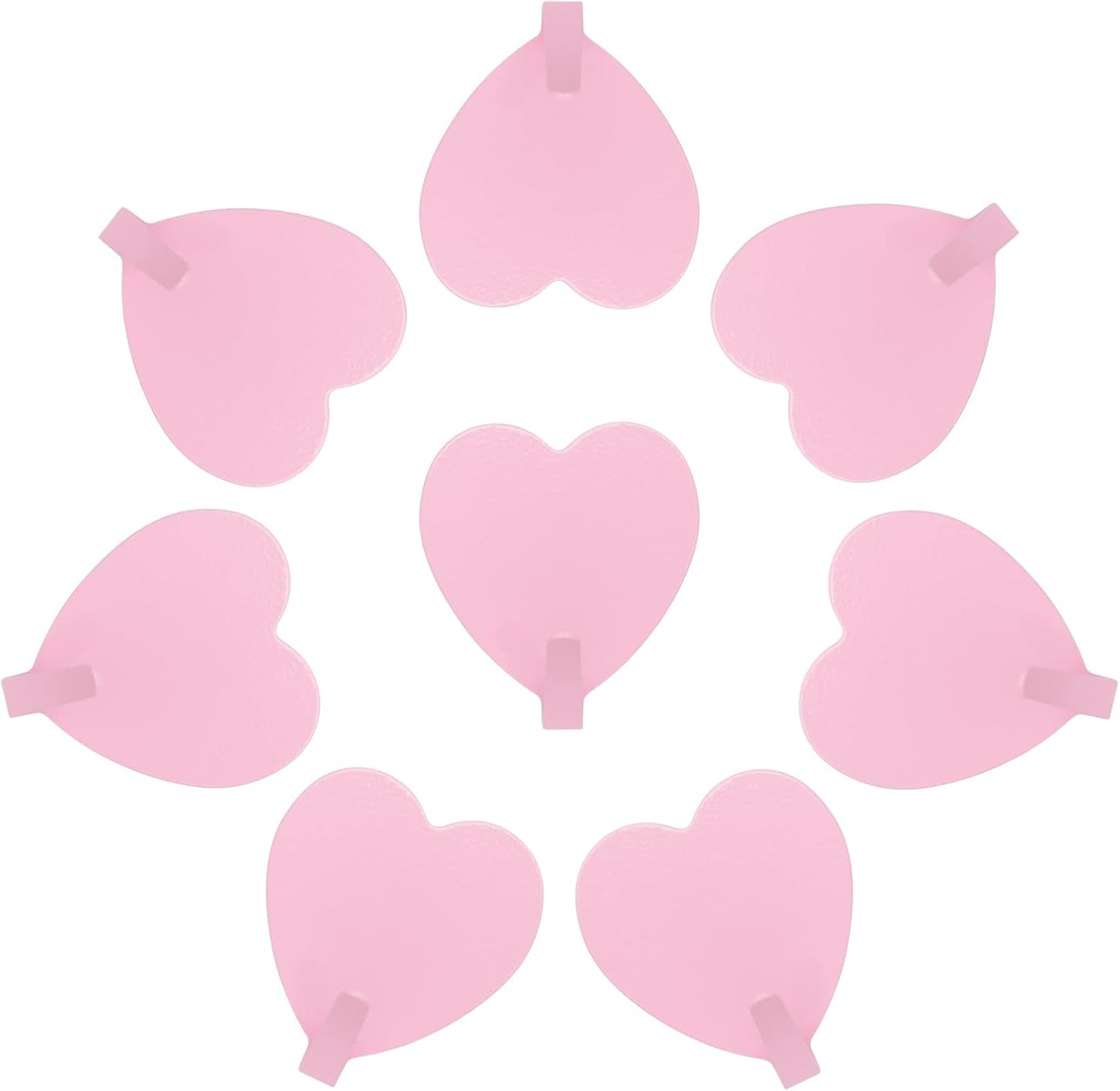 Hordion 8PCS Heart Shaped Wall Hooks, Self Adhesive Hook Pink Decorative Wall Hooks or Girls Room Home Kitchen Bathroom