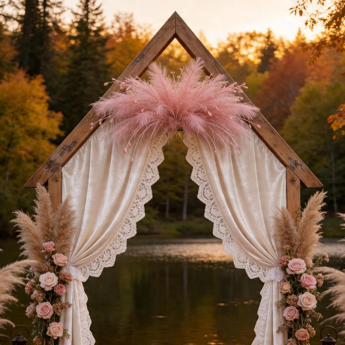Pink Pampas Grass Decor 6pcs 25 Inch Faux Pampas Grass, Artificial Pampas for Boho Home Decor, Table Decorations, Wedding Centerpieces & Vase Filler
