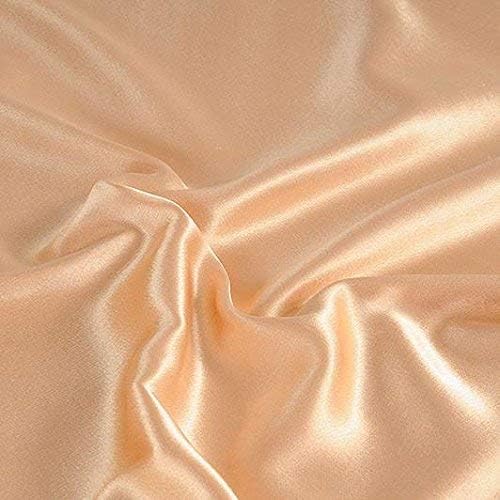 Alaska King Size 4-Piece Sheet Set 25 Momme High-Fashion Inspired Mulberry Silk Bed Sheets Set Fits 6-9" Deep Pocket, Limited-Edition Mulberry Silk Bed Collection (Solid, Peach)