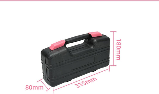 tool box 39 Piece General Household Tool Set in Toolbox Storage Case with Essential Hand Tools for Home Repairs(Pink)