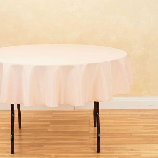 LinenTablecloth 70-Inch Round Polyester Tablecloth Peach