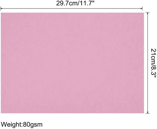 MECCANIXITY 75 Sheets A4 Colored Print Copy Paper 8.5" x 11" Origami Paper Printer Paper 80gsm for Printing, Document Copying, Art Craft, Pink