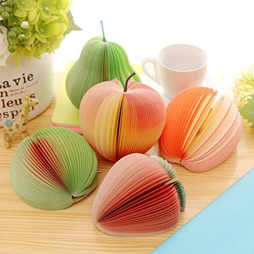 3D Fruit Shaped Portable Mini Sticky Notes Memo Scratch Pads Paper Notepads for Office School Holiday Gifts- Peach