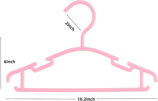 100 Pack Pink Baby Nursery Closet Hangers,Non-Slip Laundry Infant Pant Hanger for Newborn Clothes Gift,Ultra-Thin Child Coat Hanger for Girl Boy Toddler Kids