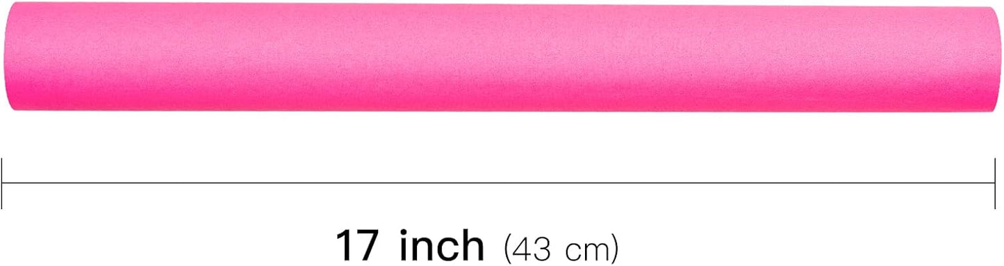 LeZakaa Pink Wrapping Paper Roll, Fluorescent Neon Solid Color Paper for Valentine, Birthday, Mother's Day, Wedding, Anniversary, Mini Roll, 17 inches x 32.8 Feet (47.23 sq.ft.)