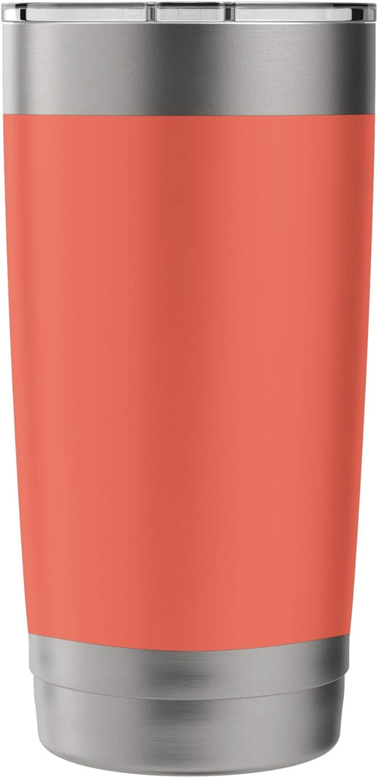Warm Coral Peach Nectarine Minimalist Aesthetic Solid Color Stainless Steel Insulated Tumbler