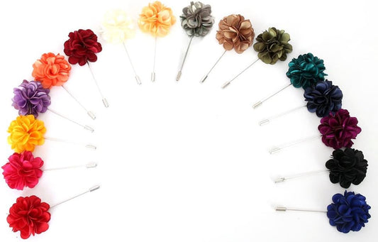 Flairs New York Gentleman's Essentials Premium Handmade Flower Lapel Pin Boutonniere