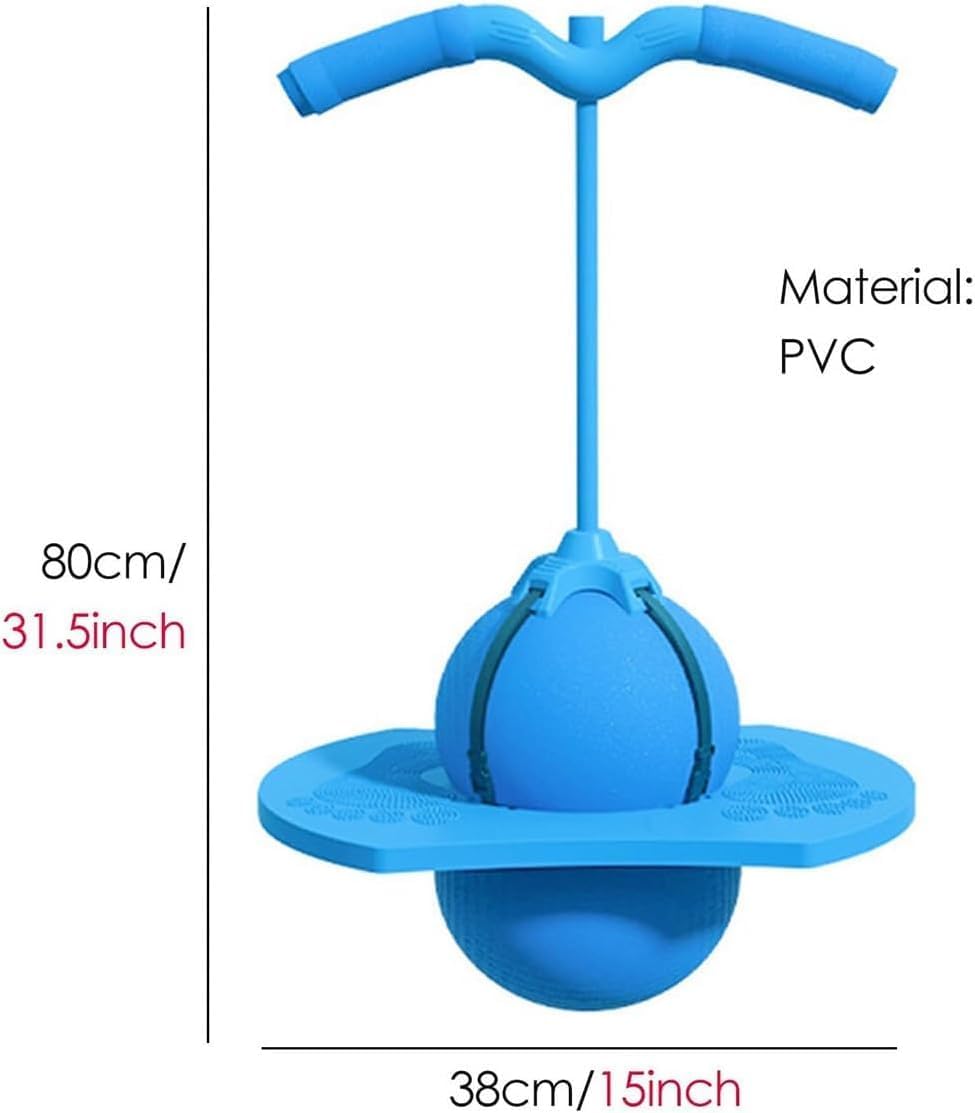 Children Balance Jumping Ball, 2026 Upgraded Non-Slip Jump Balance Ball with Handle and Pump, Crazy Jumping Balance Board for Kids, High Jump Toy Bounce Jump Trick Board