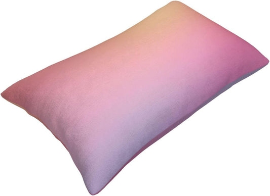 Pastel Peach and Purple Color Throw Pillow Covers 14"X20" Pillowcase Lumbar Decorative Cushion Case for Couch Bed Sofa Farmhouse Decor