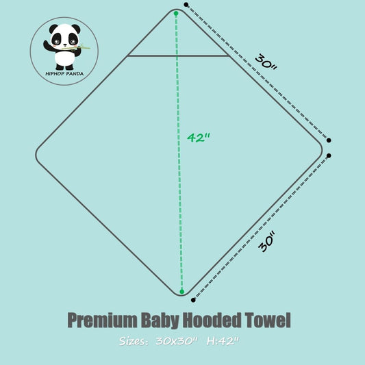 HIPHOP PANDA Hooded Towel - Rayon Made from Bamboo, Bath Towel with Bear Ears for Newborn, Babie, Toddler, Infant - Absorbent Large Baby Towel - Pink Rabbit, 30 x 30 Inch