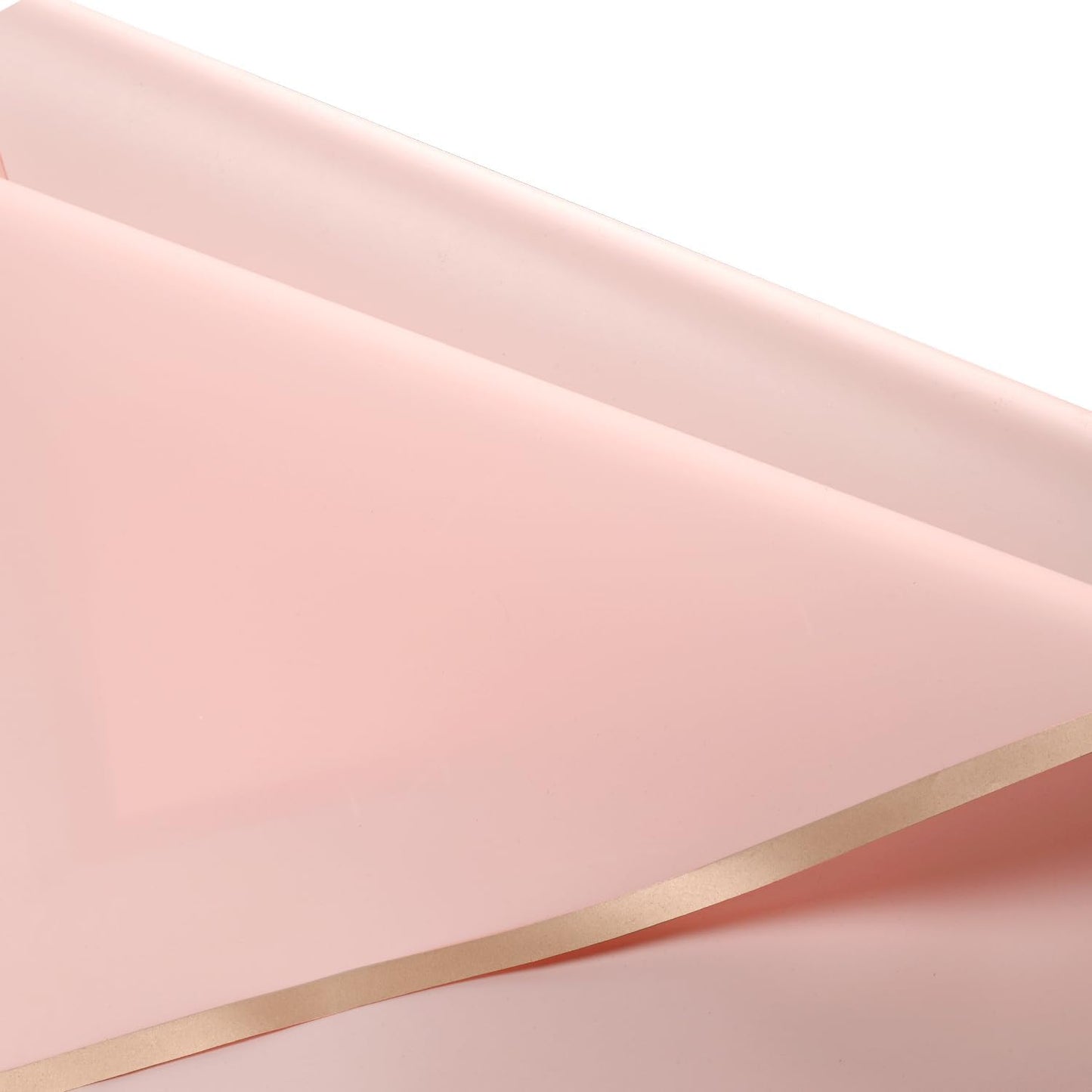 30 Sheets Pink Gold Edge Flower Bouquet Wrapping Paper,Florist Supplies Fully Water-Resistant Floral Bouquet Wrapping Paper Bouquet Accessorie,Flower Shop Packaging Pape for DIY Gift Wedding Birthday