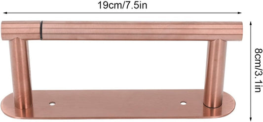Toilet Paper Holder Stand, Multifunctional Rustproof 304 Stainless Steel Wall Mount Toilet Tissue Roll Holder for Kitchen Bathroom(Rose Gold)