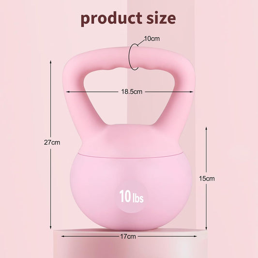Soft Kettlebell Weights (5-30 lbs) - Iron Sand Filled for Home Gym, Strength Training & Fitness - Shock-Proof Design with Wide Non-Slip Handle - Dumbbell Alternative for Men & Women