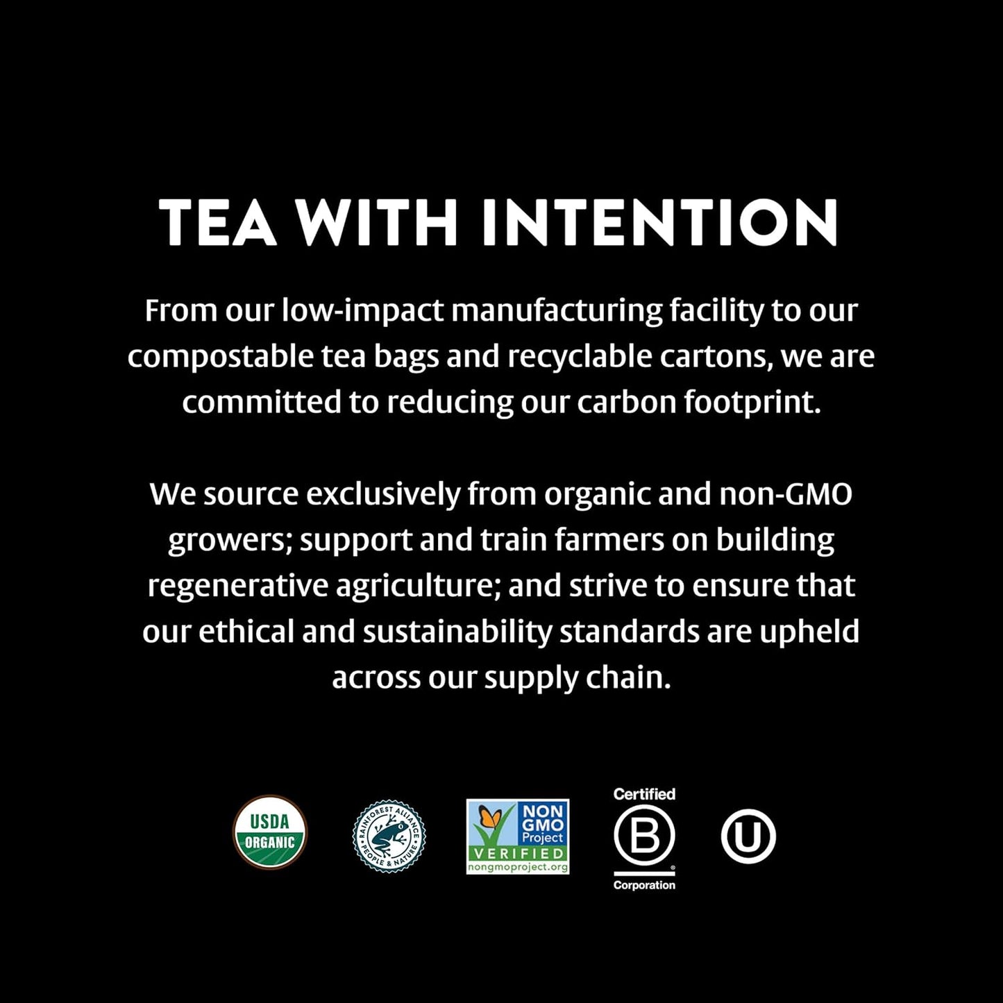 Organic Picnic Peach Tea (6 Pack) - Rainforest Alliance - Contains Caffeine - 96 Organic Black Tea Bags