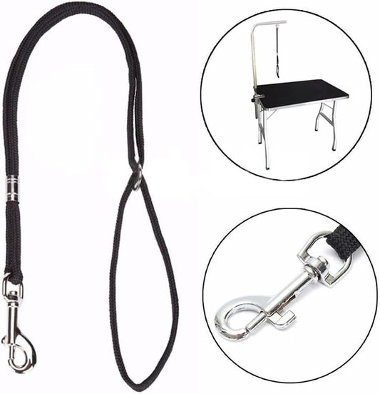 Dog Leash durable Dog Leash Nylon Pets Noose Loop Lock Clip Rope Adjustable Dogs Grooming Table Sling Restraint Ropes Pink 2Pcs