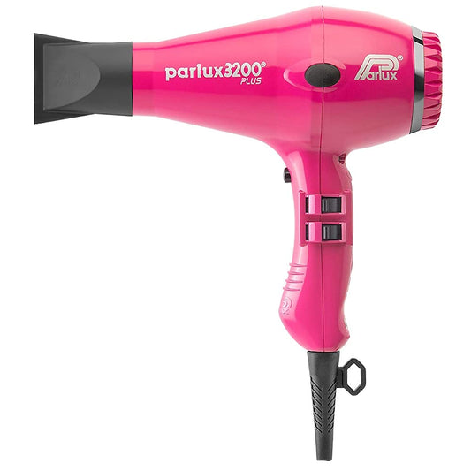 Parlux 3200 Plus Fuchsia Hair Dryer and Miracle Detangling Brush Medium Size Nylon & Boar Bristles for All Hair Types – Blush Pink
