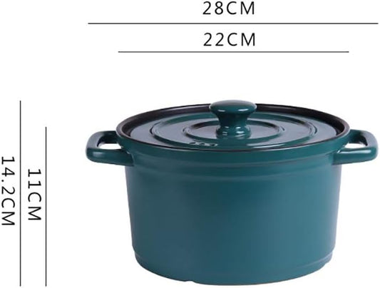 Saucepan Ceramics Kitchen Pot Induction Stockpot Small Sauce for Home Kitchen Pasta Pot Milk Pan (Color : Blue 2) (Pink)