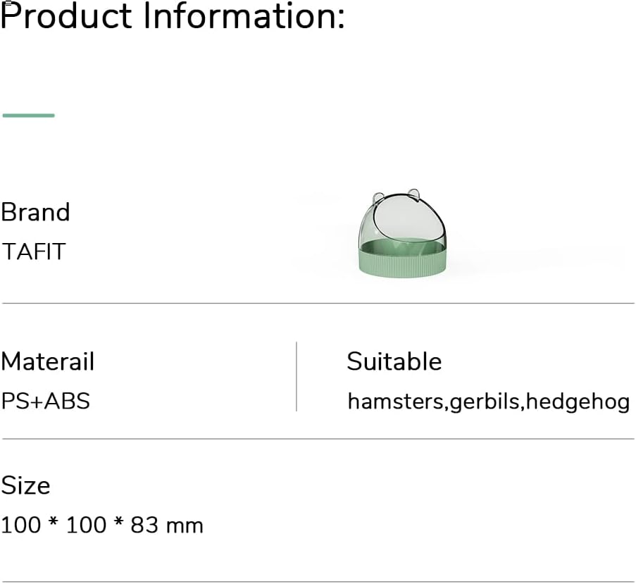 Cute Hamster Food Bowl Hedgehog Dish for Dwarf Hamsters, Syrian Hamsters, Gerbils, Mice, Rats, Small Animals, Pink