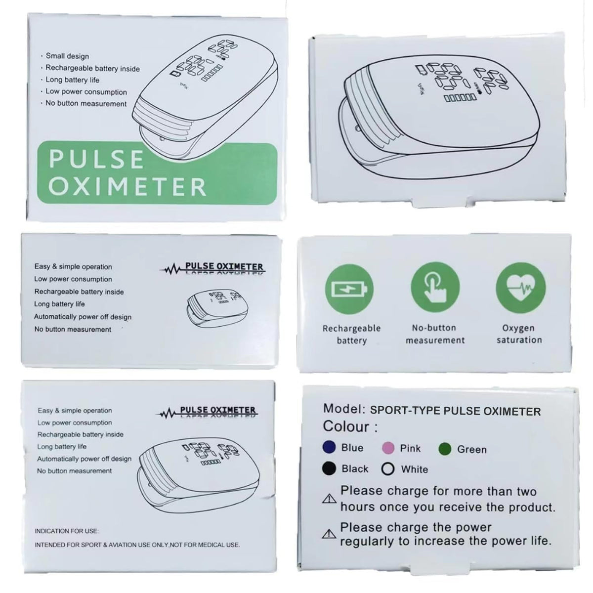Oximeter, Blood Oxygen Meter, Fingertip Pulse Oximeter, Rechargeable Pulse Oximeter, Accurate Rapid Blood Oximeter SpO2 Reading Outdoor Sports Wide Use (Pink)