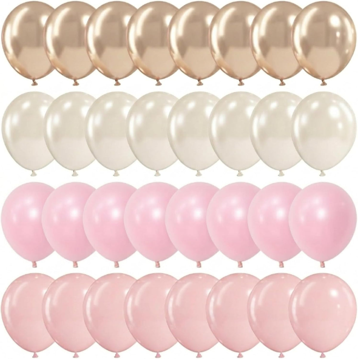 Pink and Gold Balloons 12Inch Double Stuffed Pink Gold Balloon