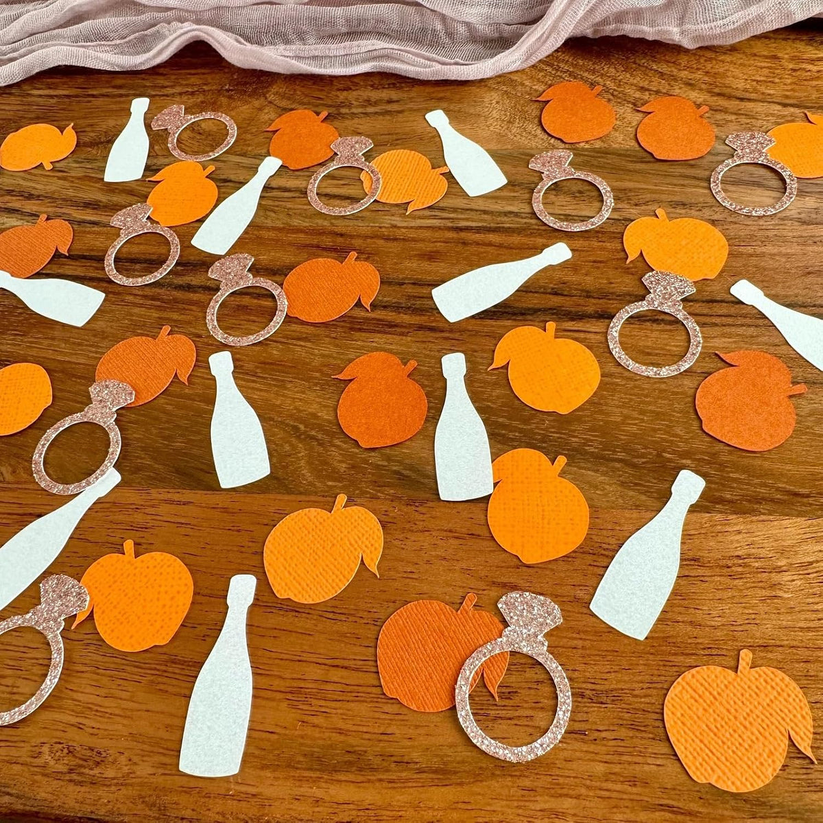 100PCS Where My Peaches At Confetti,Peach Table Confetti,Sweet As a Peach Party Decorations for Girl Birthday Wedding Fruit Themed First Peaches Birthday Baby Shower Decor