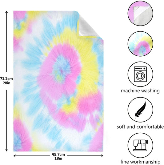 Cute Tea Towels Soft Pastel Colorful Pink Decorative Dish Towels for Kitchen Dish Rags Dishcloths Absorbent Soft 18 x 28 Inch, 1 Pack