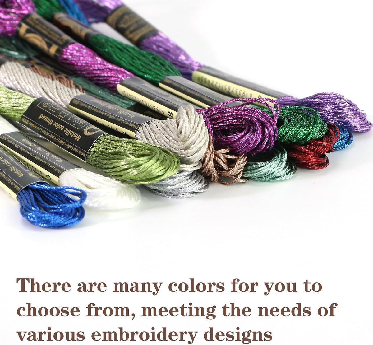 12 Skeins Embroidery Floss, Pink Metallic Embroidery Thread Polyester Cross-Stitch Threads for Hand Embroidery String Art DIY Creation
