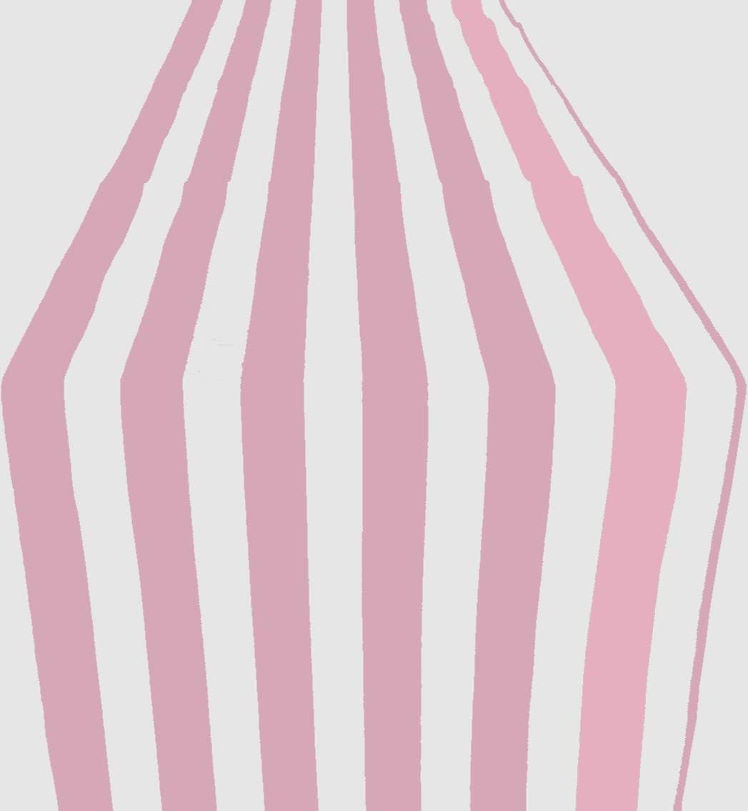 Inc, 1" Stripe Print Poly Cotton Table Runner (White & Pink Stripe, 12" Wide x 90" Long)