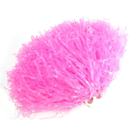 Cheerleading Pom Poms 2pcs Durable Elastic Custom Team Look for Youth Cheer Squad Sports Party Dance Accessories 8 Colors (Pink)