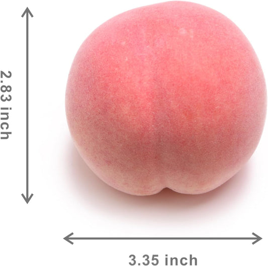 Caihao 6PCS Artificial Fruits, Foam Peaches, Decorative Fruits and Pink Peaches are Lifelike and Very Suitable for Counters, Glass Jars, Dining Tables and Christmas Home Decorations.