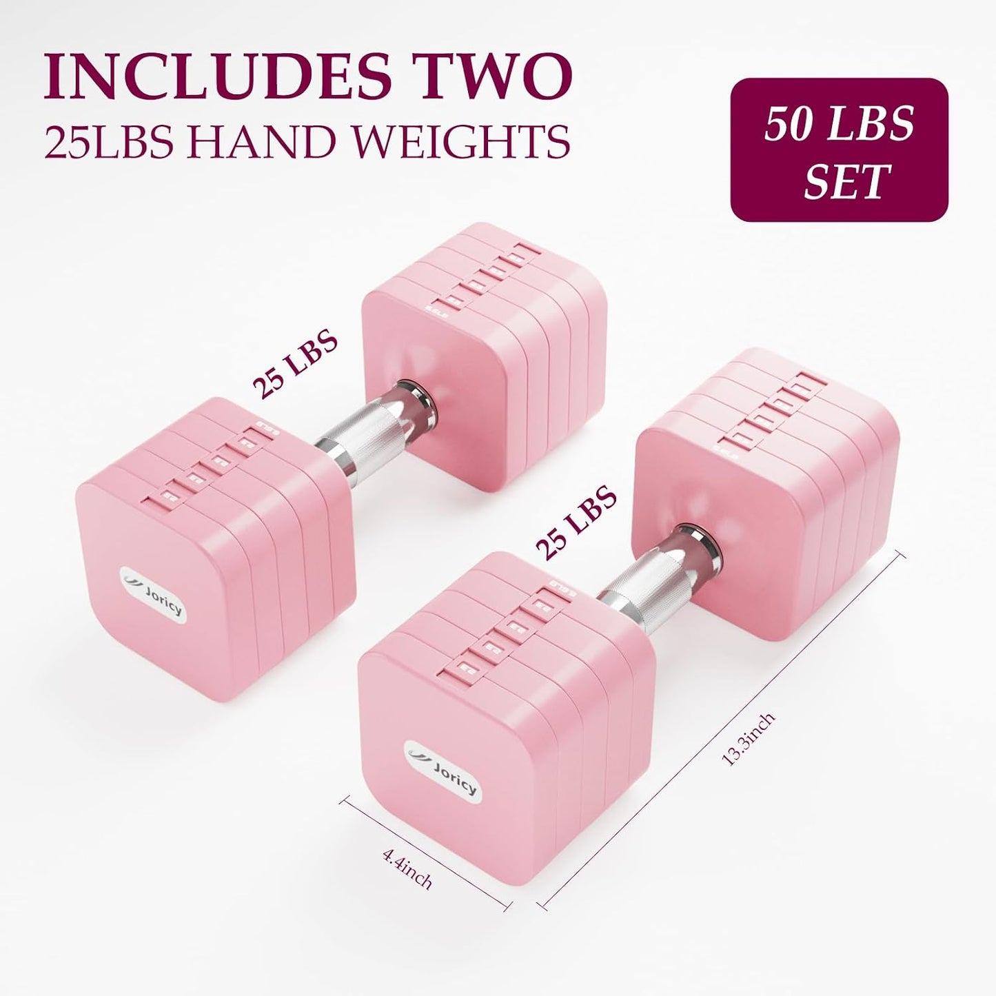 Adjustable Dumbbell Set 20LB 40LB 50LB Dumbbells Hand Weights for Women Men, Free Weight Set for Home Gym & Outdoor Exercise Weights Loss Workout Strength Training Equipments and Muscle Toning
