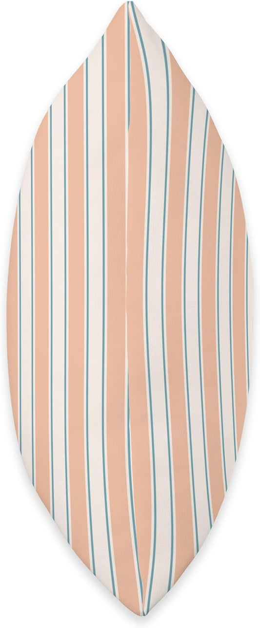 Cute Pastel Peach and Cream Classic Vertical Stripe Pattern Throw Pillow