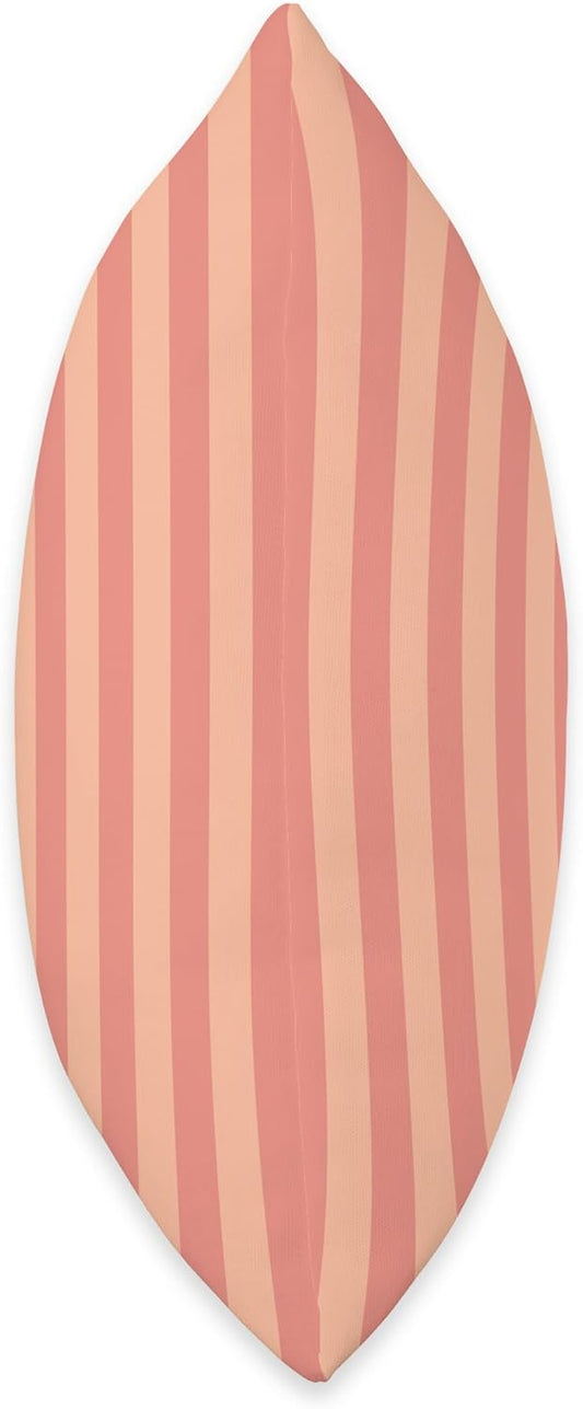 Modern Vertical Stripe Pattern Orange Peach Summer Vibes Throw Pillow