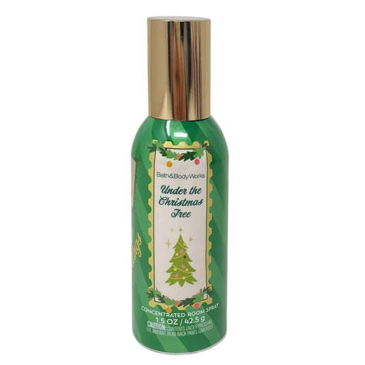 Bath & Body Works Under The Christmas Tree - 2 Concentrated Room Spray - with a Peach Gardenia Sample Soap