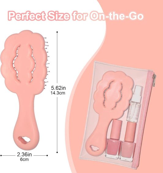 Cloud Shape Small Dog Grooming Brush - Perfect for Shih Tzus, Yorkies, and Maltipoos - Ideal Puppy Hair Brushes for Maltese and Small Breeds (Pink)
