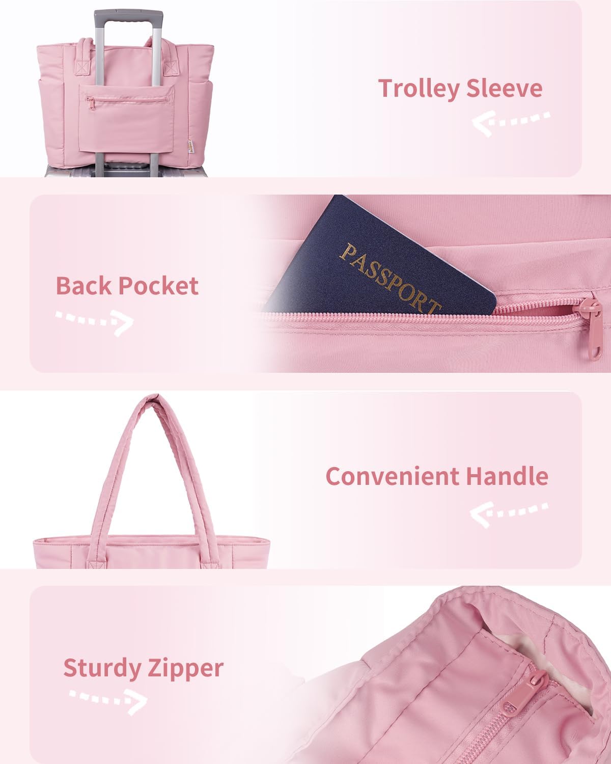 Wandering Nature Tote Bag for Women, Puffy Handbags for Work, Travel, Nurse