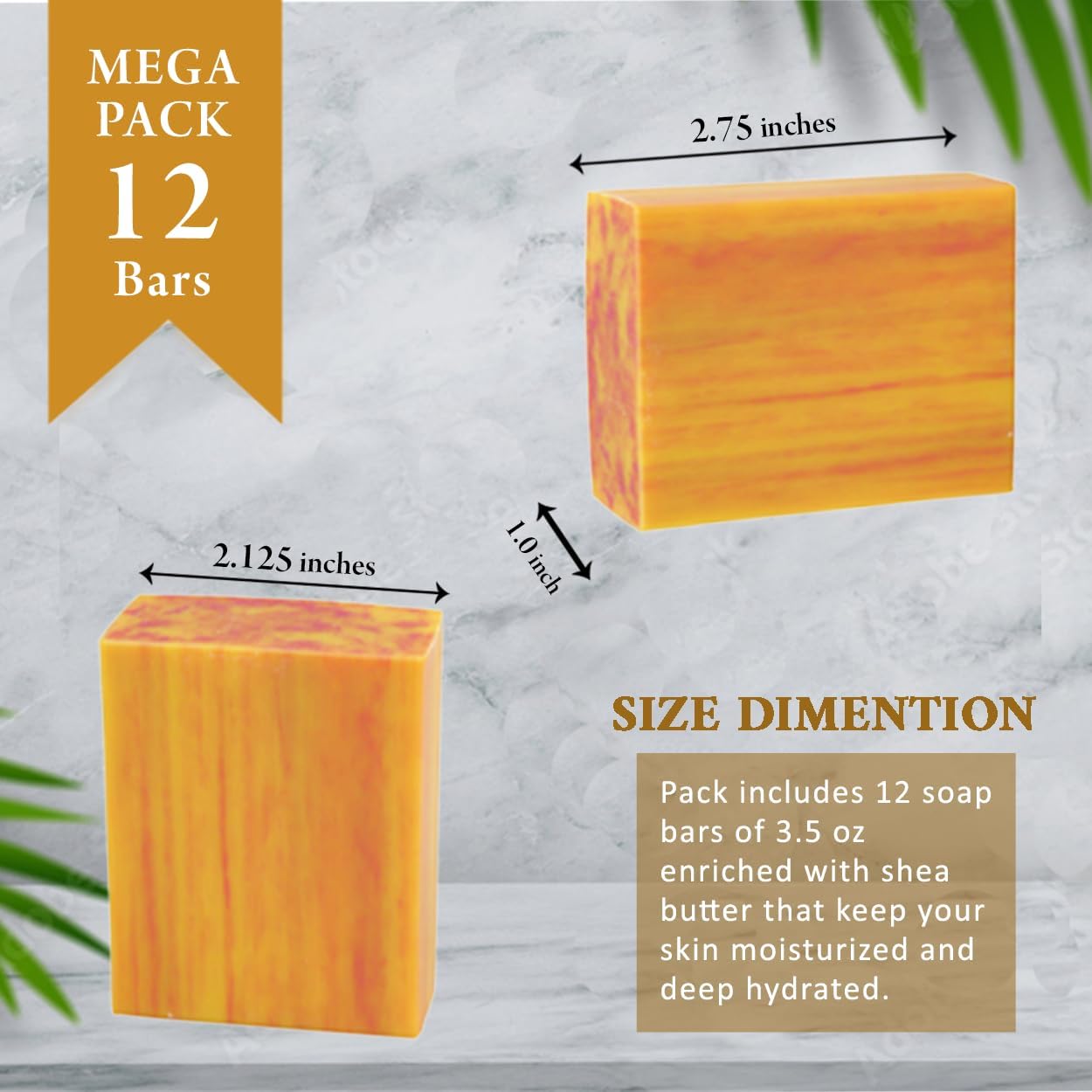 Simple Scents Australia Peach Scented Natural Soap Bars (5 Bars), 3.5oz Moisturizing French Triple Milled Soap Bars Enriched with Shea Butter - Pure Plant Oil Bath & Body