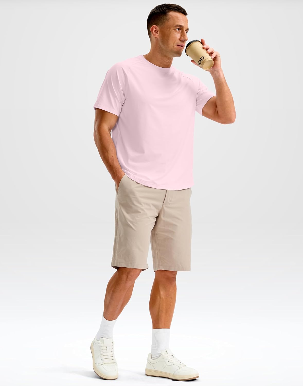 Soothfeel Mens Workout Shirts Quick Dry Athletic Running T-Shirts Short Sleeve Cooling Moisture Wicking Gym Active Tee Tops