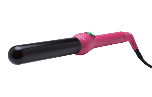 Jose Eber: Clipless Curling Iron 1.25" (32mm) - Pink - Professional Tourmaline Ceramic Barrel, Wand Styling Tool, Ion Technology, Heat Resistant Glove