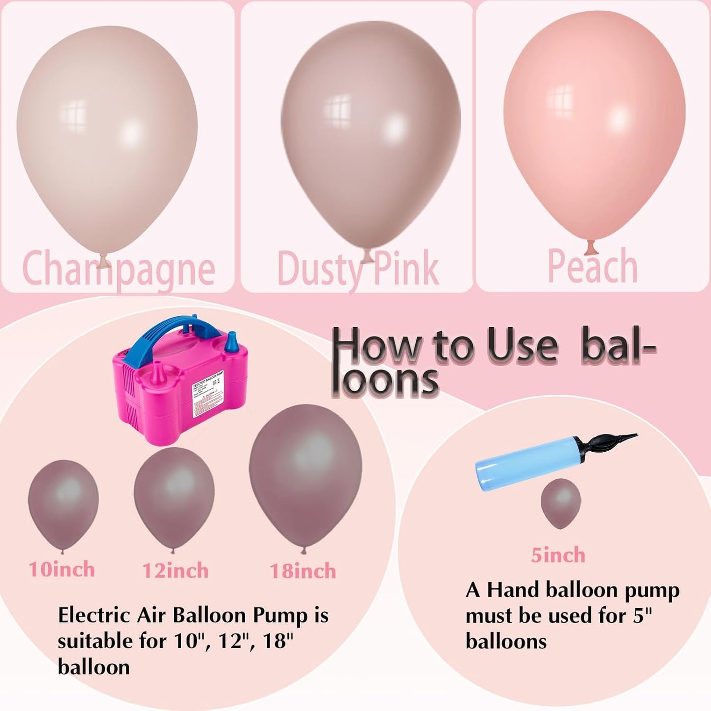 Peach Blush Balloons - Peach Blush Balloons Different Sizes 18 12 10 5 Inches, Nude Balloon Garland Arch for Safari Party Birthday Baby Shower Bridal Shower Neutral Decorations